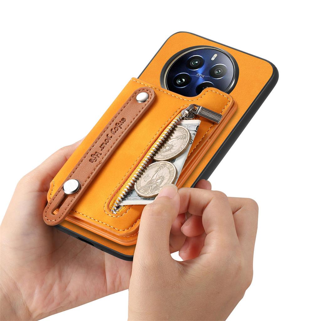 2 in 1 Detachable Magnetic Cards Solt Zipper Wallet Leather Wristband Case For OPPO Reno 13 Pro 5G 12 11F 11 A58 A78 Bag Cover