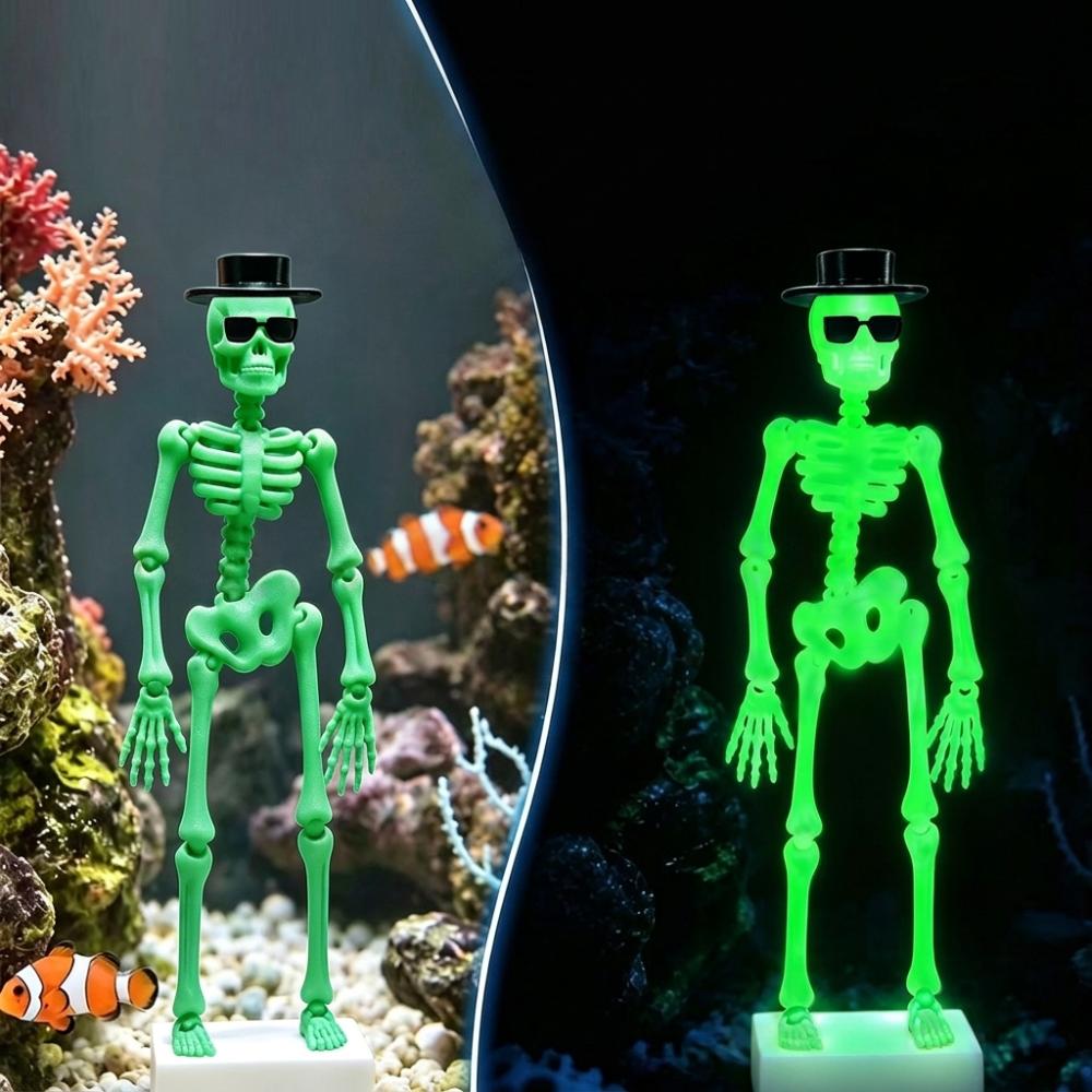 Cappello Occhiali da Sole Acquario Danzante Teschio Ornamento Scheletro Dinamico Bollicine Appassionati di Acquari