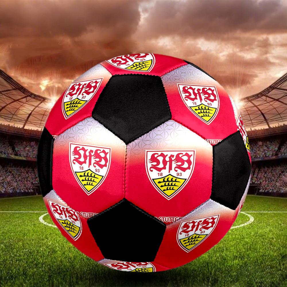 Stuttgart Football Club Indoor Soccer Ball Colorful All Ages Size 5 Machine Stitched PVC Competition Ready Durable High-Bounce