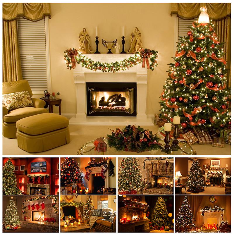 Slavnostní vánoční pozadí krbu, párty banner, nástěnná dekorace, sváteční dekorace pozadí, foto studio, vánoční dekorace