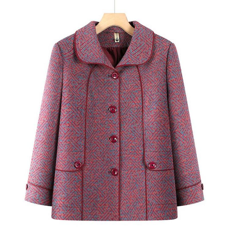 Spring coat women's top long sleeve year old 0 pack old lady clothes