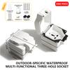 IP66 Grade Weatherproof Outdoor Waterproof Electric Switches and Sockets Protect Boxs Waterproof Outdoor Charging Socket Box