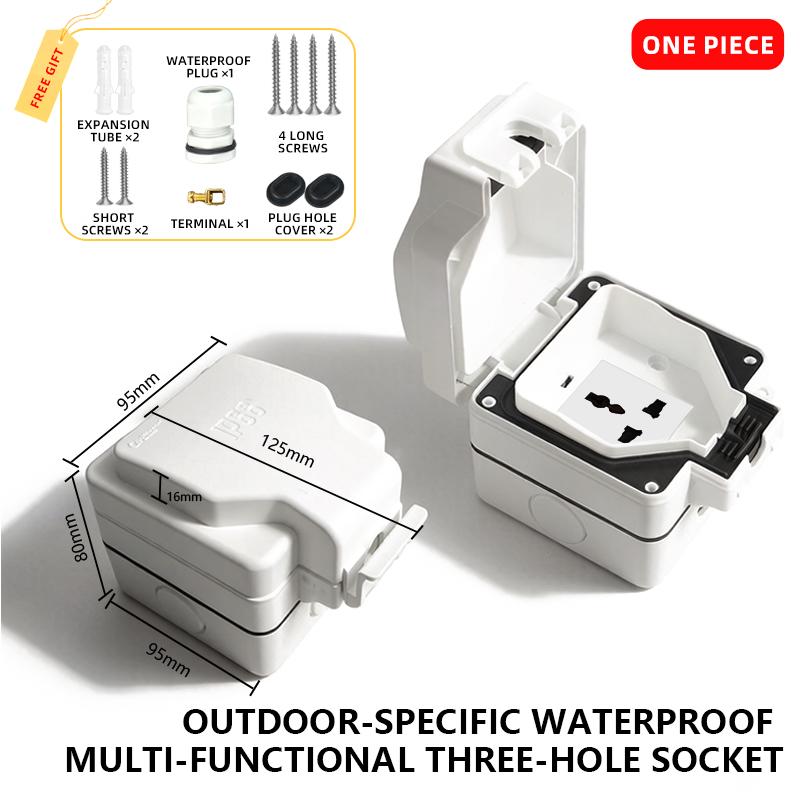 IP66 Grade Weatherproof Outdoor Waterproof Electric Switches and Sockets Protect Boxs Waterproof Outdoor Charging Socket Box