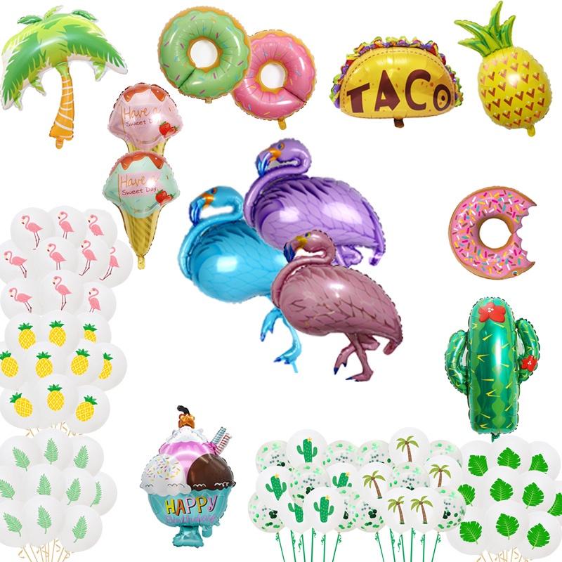 Hawaiian Pineapple Flamingo Aluminum Foil Balloon For Wedding Party Decorations
