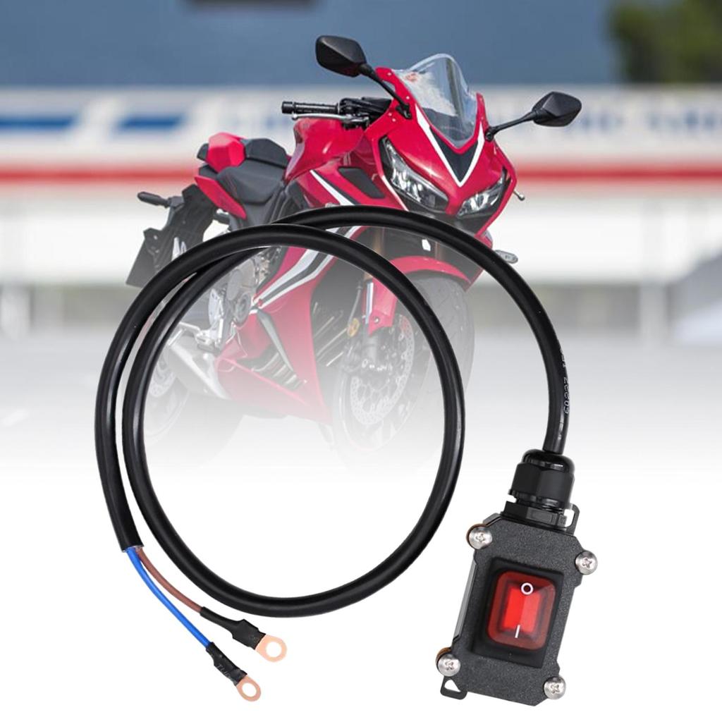 Motorcycle Power Switch Battery Disconnect Switch 30/50/100cm 12V/24V Waterproof Power Cut-off Isolator Heavy Duty Off Switch