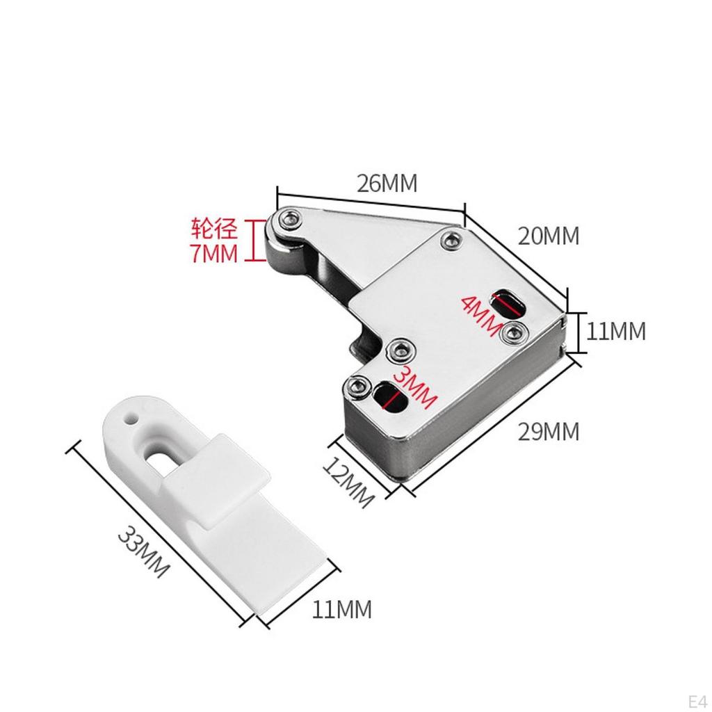 Mini Lace Push Lock, Automatic Spring Snap System, Lock for Wardrobe