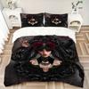 Set Biancheria da Letto Mercoledì 3 Pezzi. Morbido e Comodo Senza Imbottitura Inclusa (1x Copripiumino + 2x Federe) yy251009148