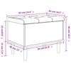 Storage Bench In Concrete Grey 62 X 42 X 46 Cm Wood Based Material