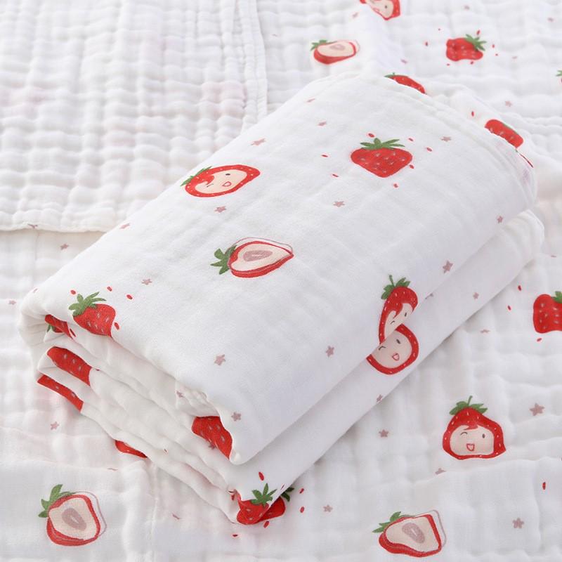 Pure Cotton Four-Layer Gauze Baby Bath Towel and Swaddle Blanket for Newborns