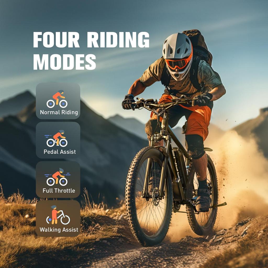 אופניים חשמליים FENGQS Q8 מנוע 750W סוללה 48V17.5Ah צמיגים 27.5*2.1" מהירות מקסימלית 50 קמ"ש טווח מקסימלי 85 ק"מ בלמי דיסק מכניים