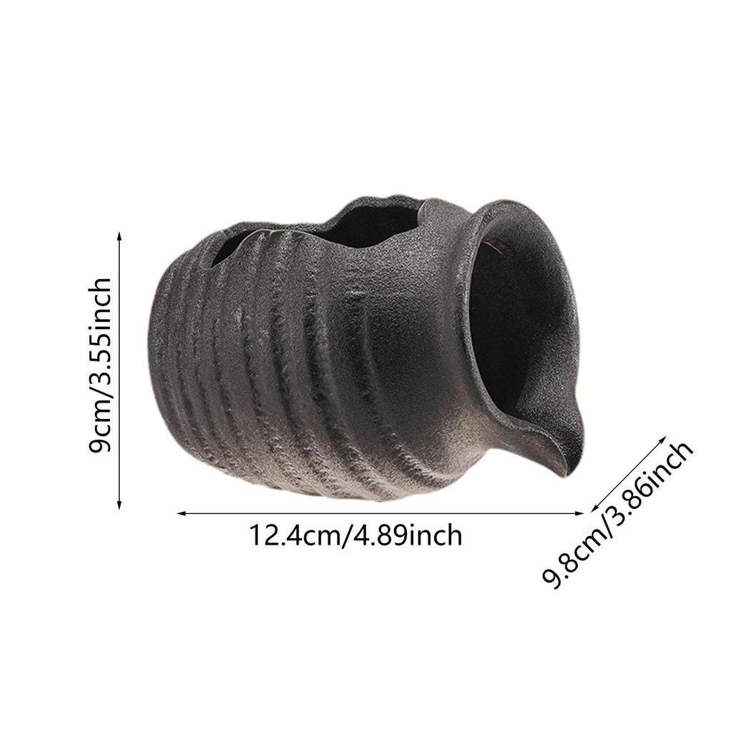 Keramiktischbrunnen Topf Wasserfallkrug Hydrokulturvase für Aquarium Zimmer Garten Teich Ornament