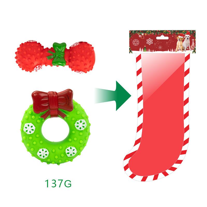 

Christmas supplies santa elk pet toys dog toys bite resistant dog toys christmas belt set
