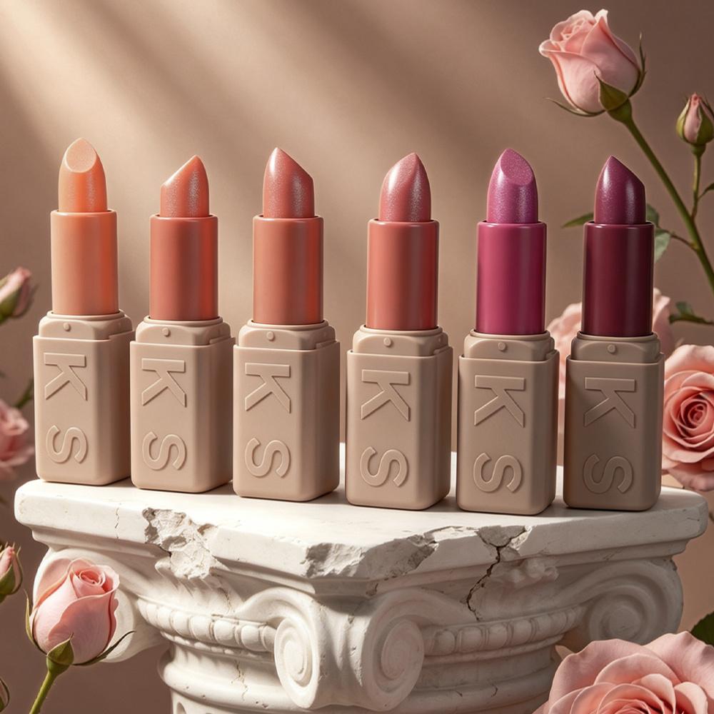 Kiss Lipstick Metallic Shine Glitter Lipstick Moisturizing Smooth Velvet High Pigment Non Grainy Comfortable Lip Makeup for Women