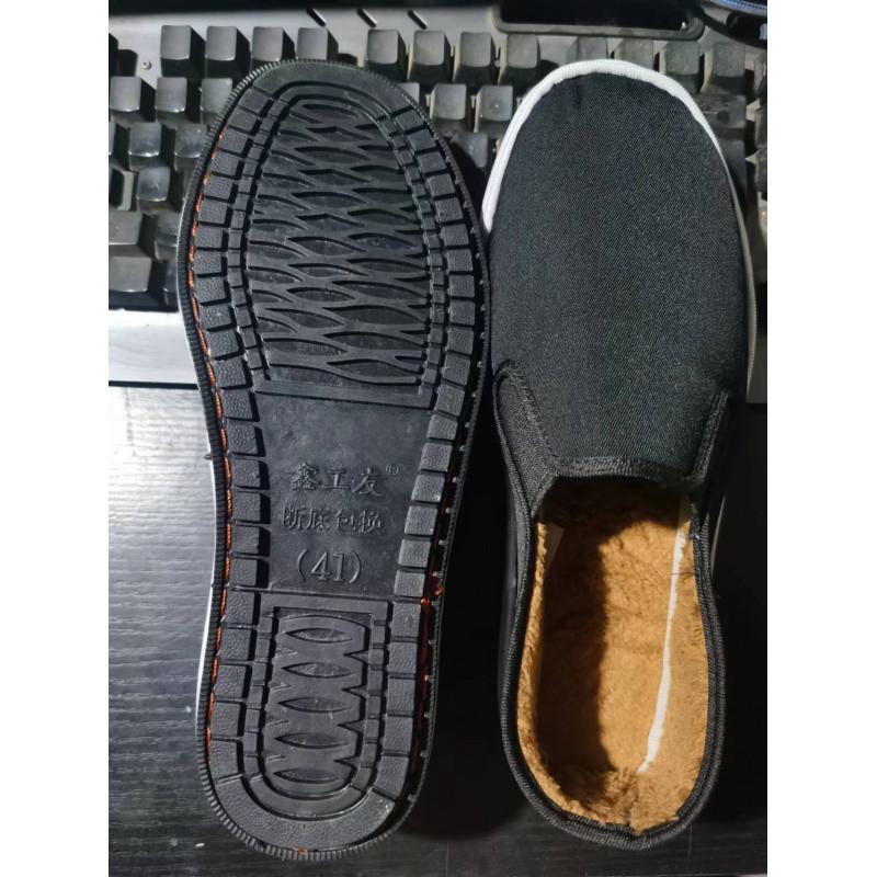 Pantofi de primăvară și toamnă pentru bărbați pantofi de pânză vechi Beijing pantofi pentru bărbați cu talpă de tendon de vită respirabili pantofi casual respirabili de pânză neagră pantofi simpli