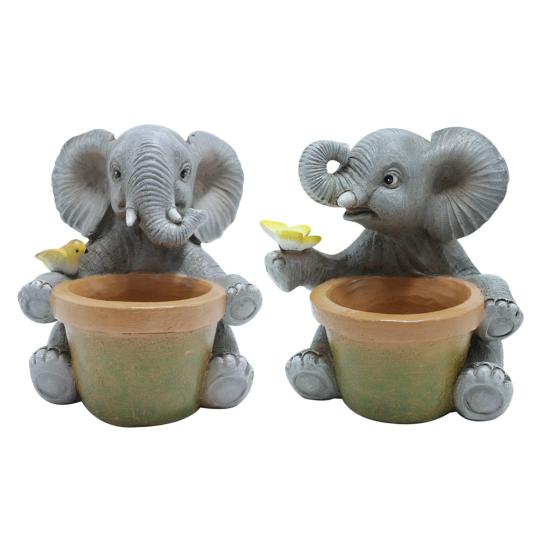 Härlig elefantblomkruka Handgjord hartsplanta Kruka Dekorativ saftigväxtkruka för Hem Rum Trädgård Balkong Kontor