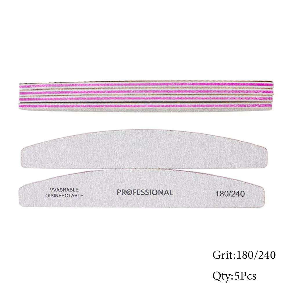 

5/10 шт. Набір пилок для нігтів «Банан» 180/240 грит Наждачний папір Шліфувальний полірувальник для нігтів Професійне постачання Аксесуари та інструменти для манікюру