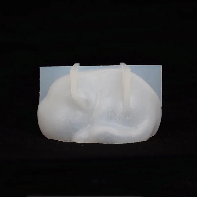 1Pcs 3D Cat Soap Clay Lovely Pig Silicone Candle Molds DIY Pet Cat Mould Craft Small and Cute Suitable for Ornaments