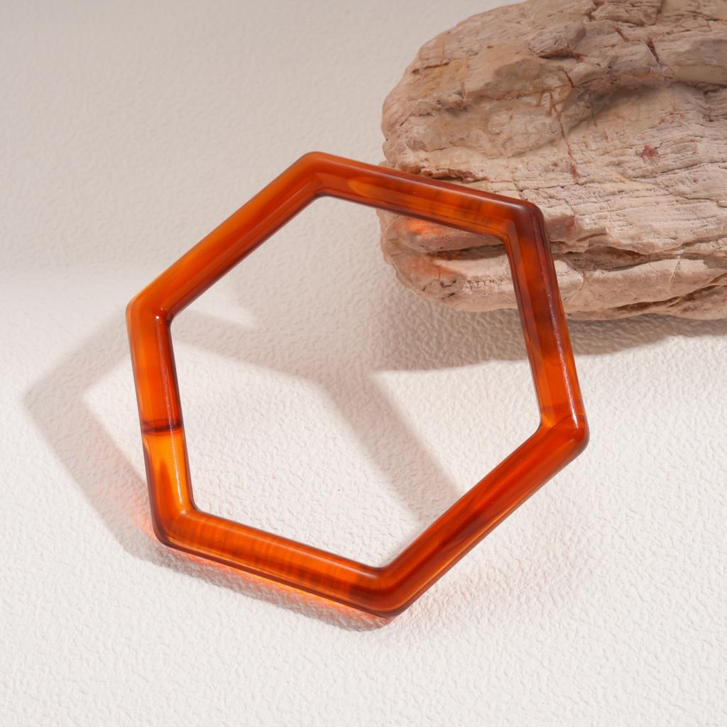 Acrylic smudge irregular geometric bracelet Maillard fashion jewelry
