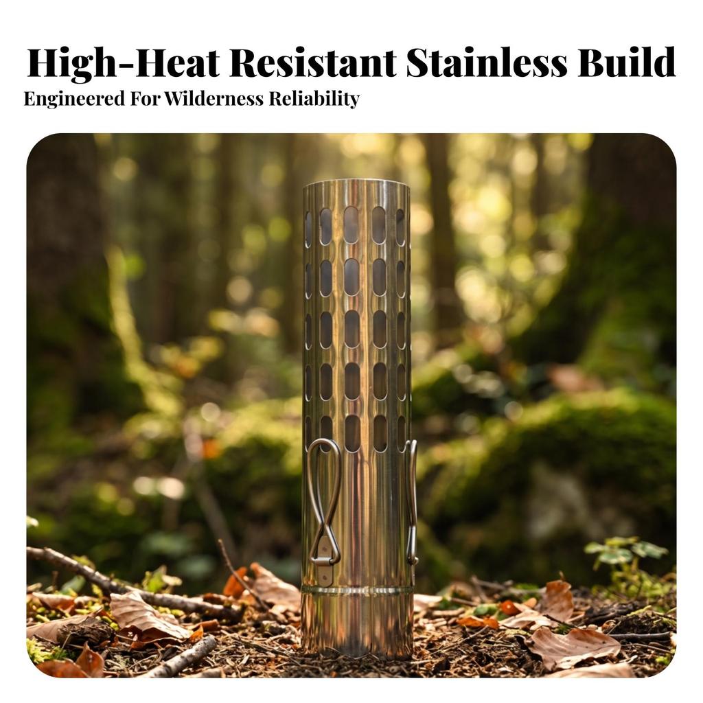 Chimney Pipe with Spark Arrestor Detachable Outdoor for Campers