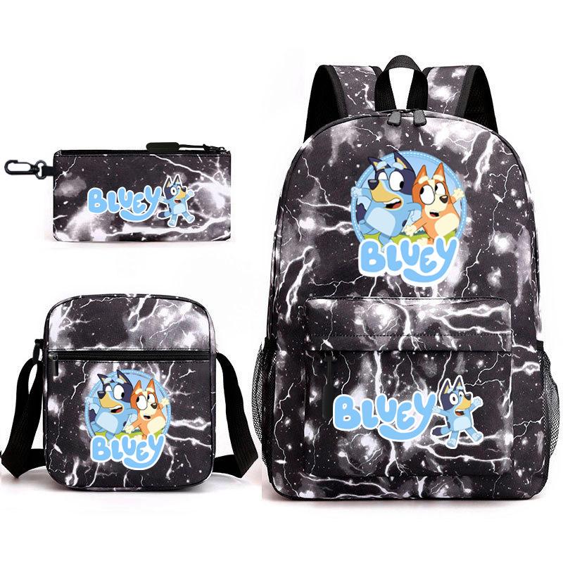 New Product, Bruwangwang Student Schoolbag, Fashionable and Popular, Backpack, Shoulder Bag, Pencil Bag, Three-piece Set.