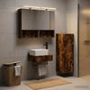 Bathroom Cabinet Set 4 pcs Smoked Oak 50 x 14.5 x 70 cm