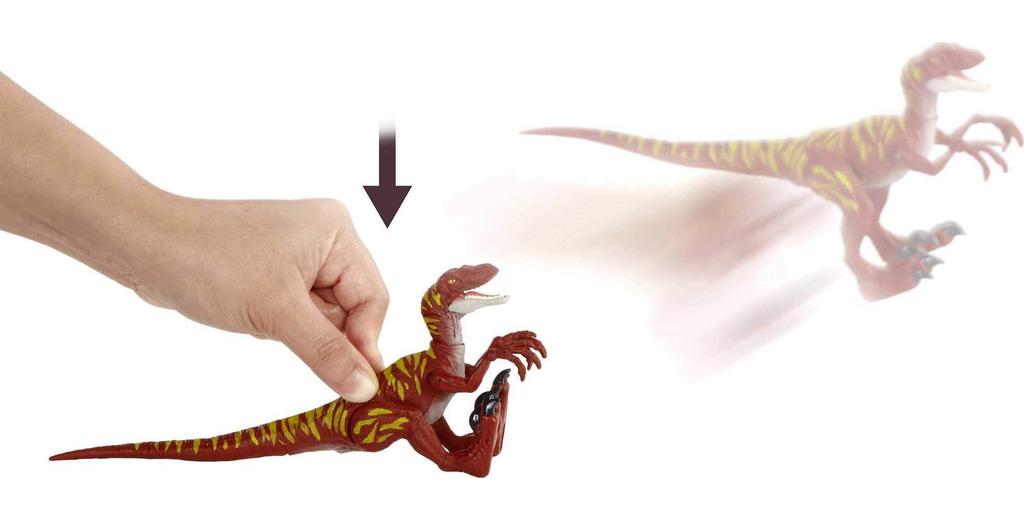 Mattel Jurassic World Realistische Mini-Actionfigur Sprung! Velociraptor [Gesamtlänge: 20cm] [Dinosaurier Spielzeug] [Ab 4 Jahren] HBX31