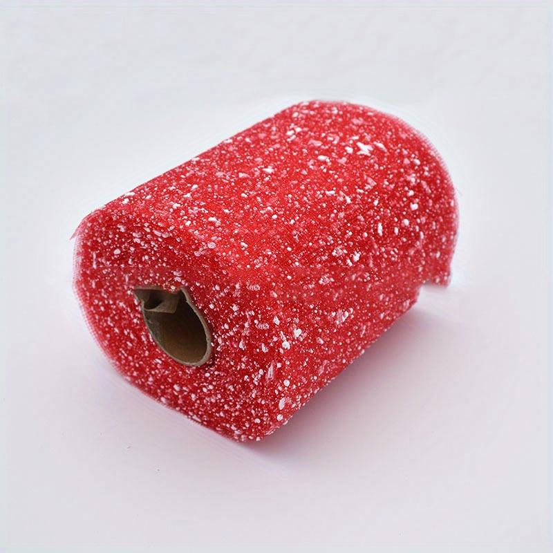 15cm Wide Snow Dot Gauze (1pc) – Rose Bouquet Packaging Material, Wedding Decoration Mesh, Flower Shop Flower Net