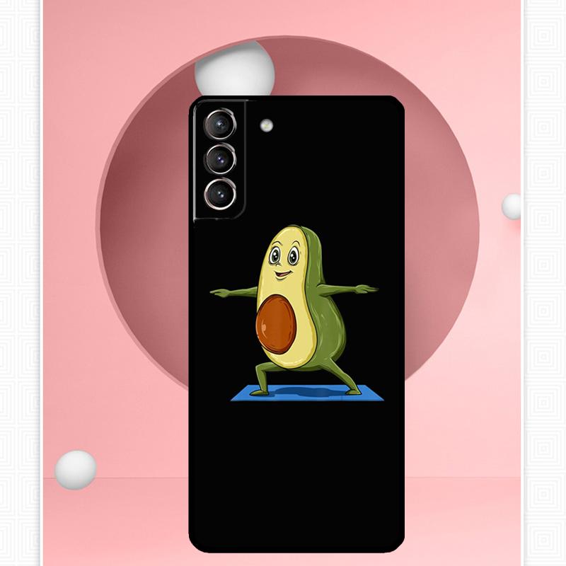 Avocado Yoga Lustiges Muster Hülle Für Samsung Galaxy S25 Ultra S21 S22 S23 S24 Ultra S9 S10 S20 Plus S25 FE Abdeckung Funda