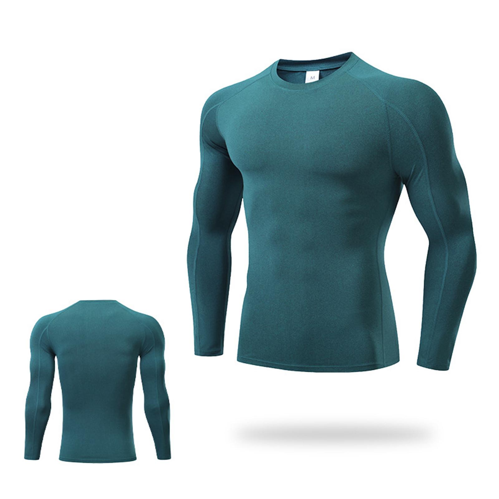 

Мужской спортивный облегающий спортивный костюм с длинными рукавами, быстросохнущий, дышащий, эластичный, для фитнеса XL