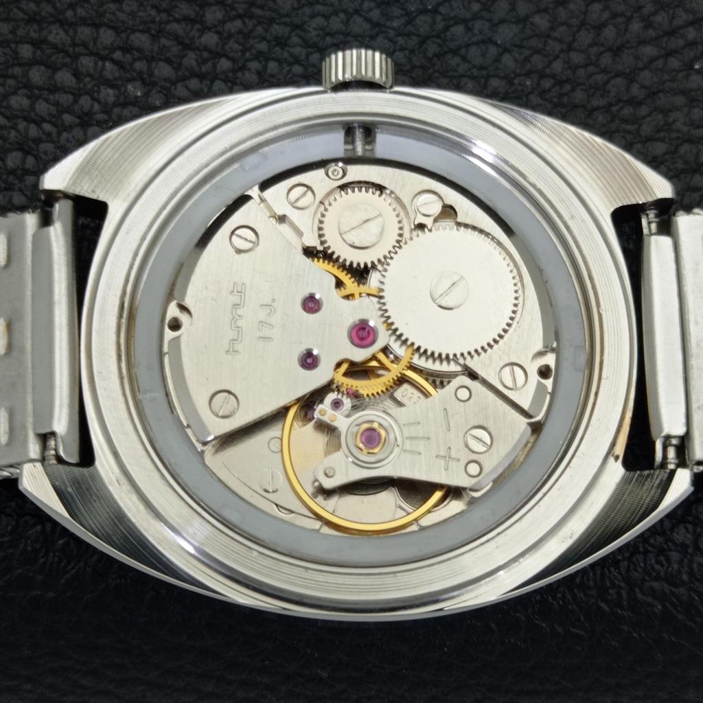 VINTAGE HMT KOHINOOR HAND-WINDING INDIAN MENS BROWN COLOR DIAL WATCH a441022-4 HT-a441022