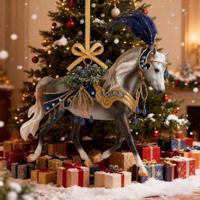 Horse Christmas Ornament Acrylic Horse Ornaments for Christmas Tree Gifts for Women