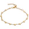 European-American Stainless Steel Heart-Shaped Gold Anklet Jewelry for Women