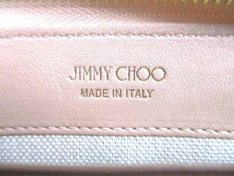 Authentic Jimmy Choo Metal Stars Bullet Pink Leather Round Zip Wallet FILIPA #9283  Refurbished