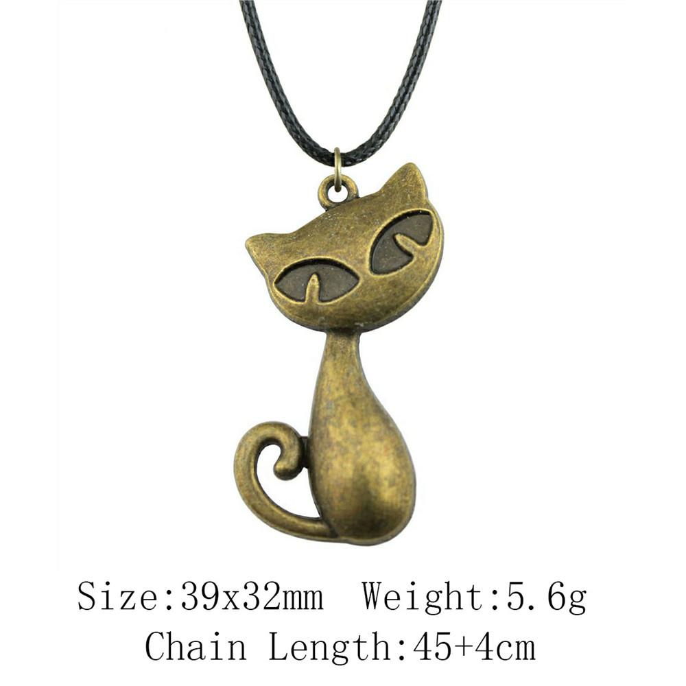 Back To School Collier Animal Necklace Leather Chain 45cm Women's Bag Jewelry On The Neck