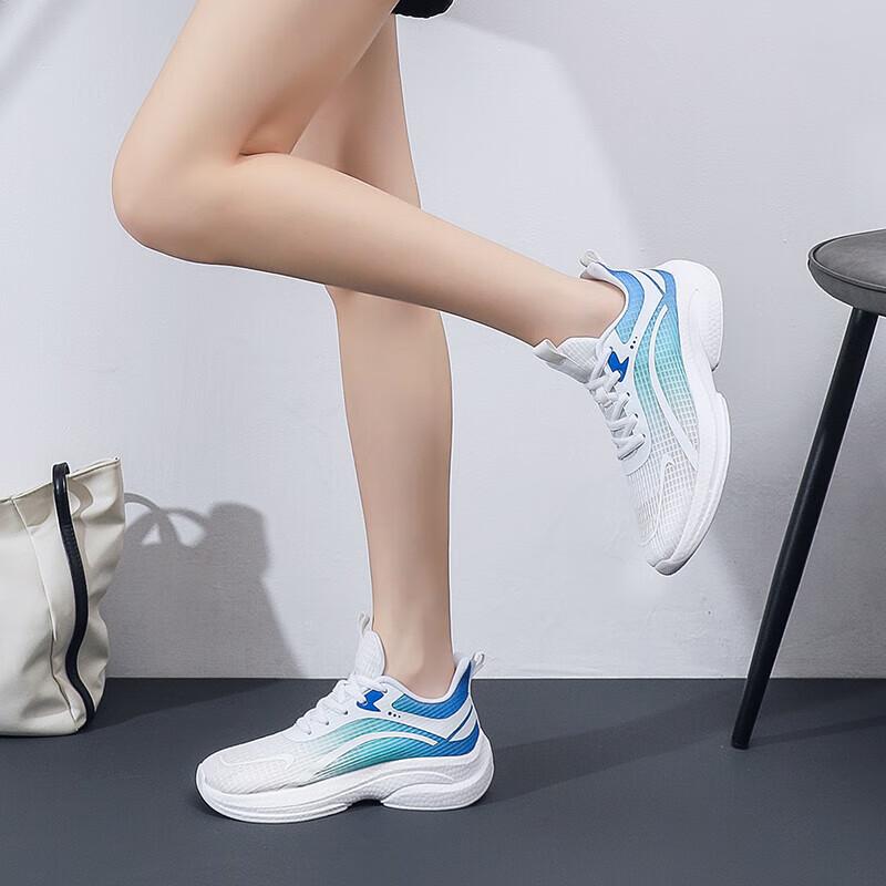 Women's shoes, sports shoes 2025 spring and summer mesh breathable casual shock-absorbing running shoes, lightweight soft-soled fly-woven shoes, runn