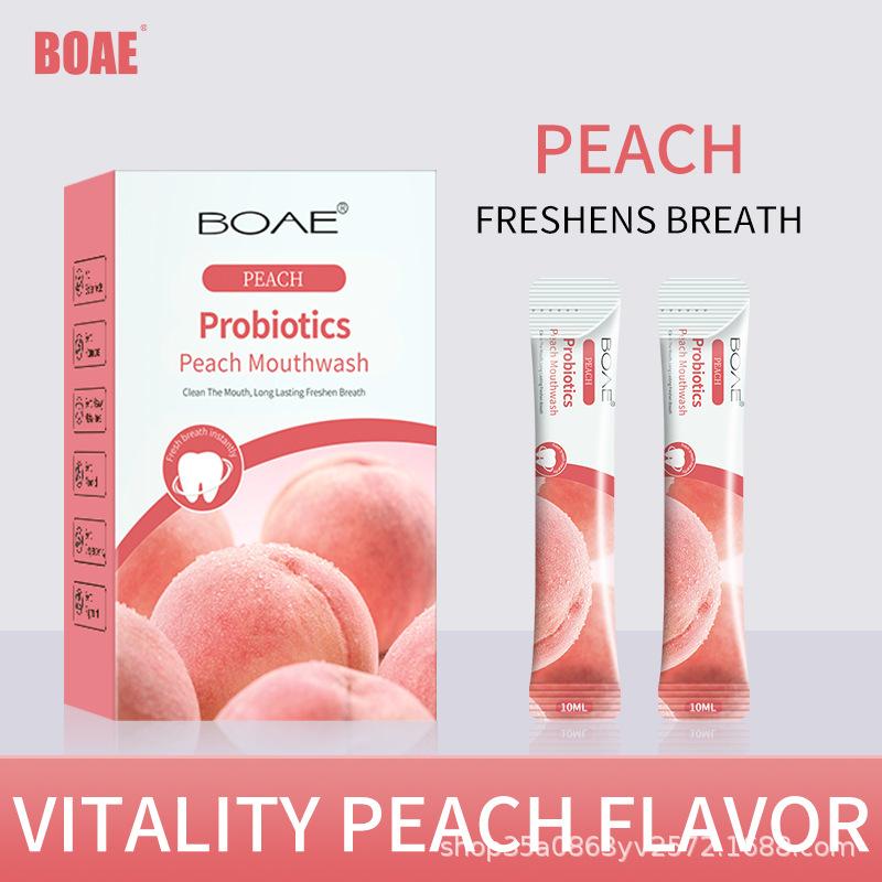 Мятный Антибактериальный Освежающий Ополаскиватель для рта Одноразовый Портативный Ополаскиватель для очищения полости рта для Путешествий и Ежедневного использования peach