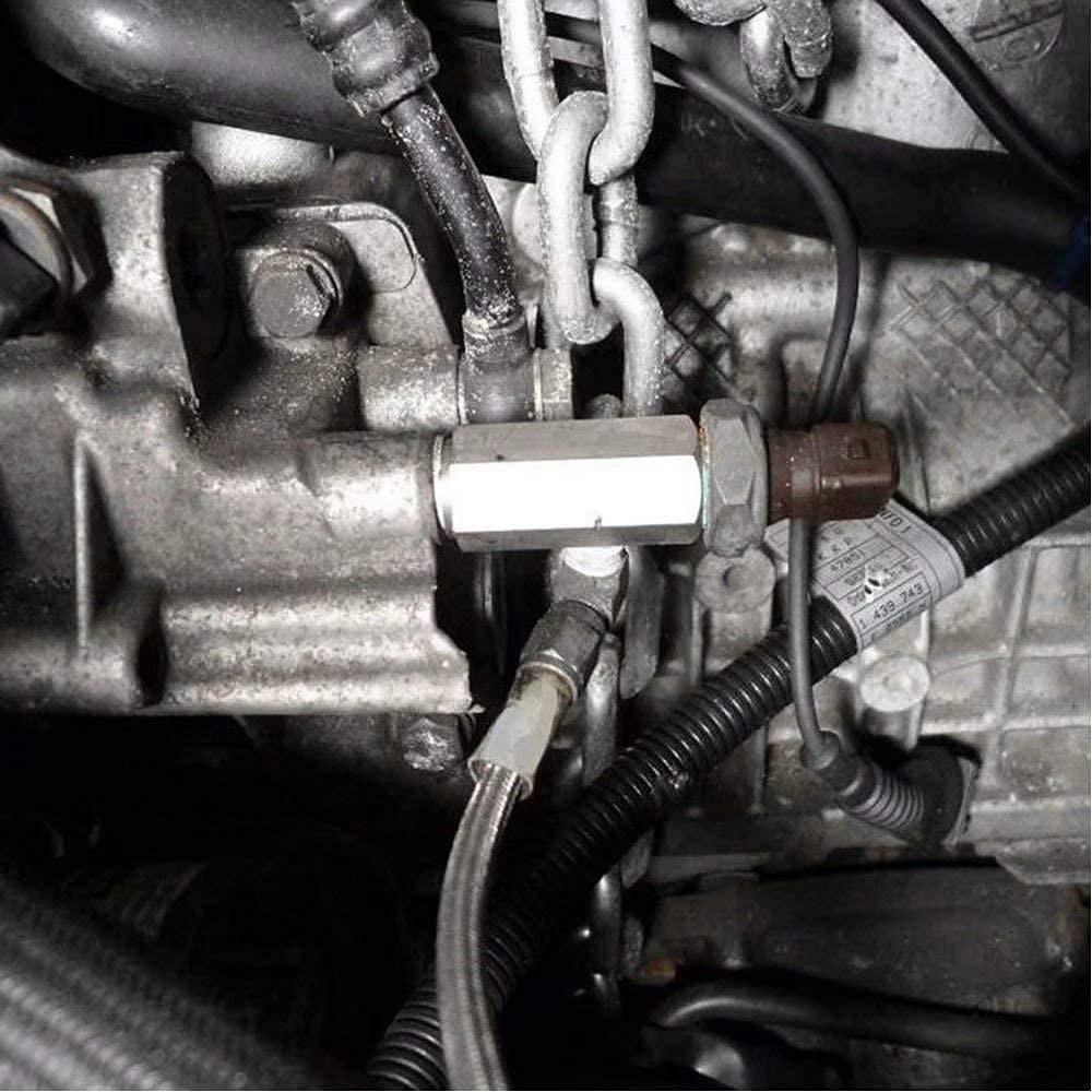 1/8'' BSPT & 1/8'' NPT & M10 Aluminum Oil Pressure Sensor Connector Joint To NPT Tee Adapter Turbo Accessories Adapter Silver