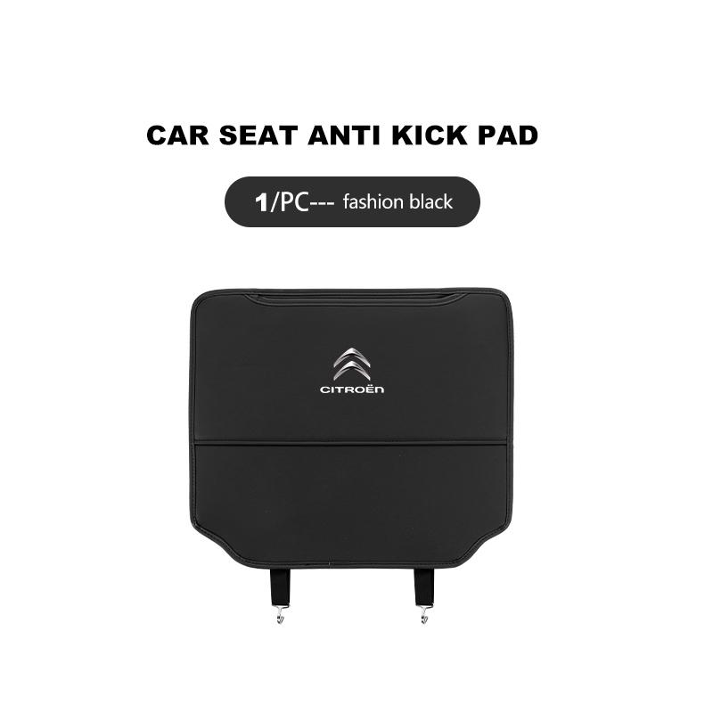 2 Stück Leder Auto Sitz Anti-Tritt-Matte Schutzmatten Zubehör für Citroen Jumper Celysee Cactus Picasso Aircross Saxo Grand