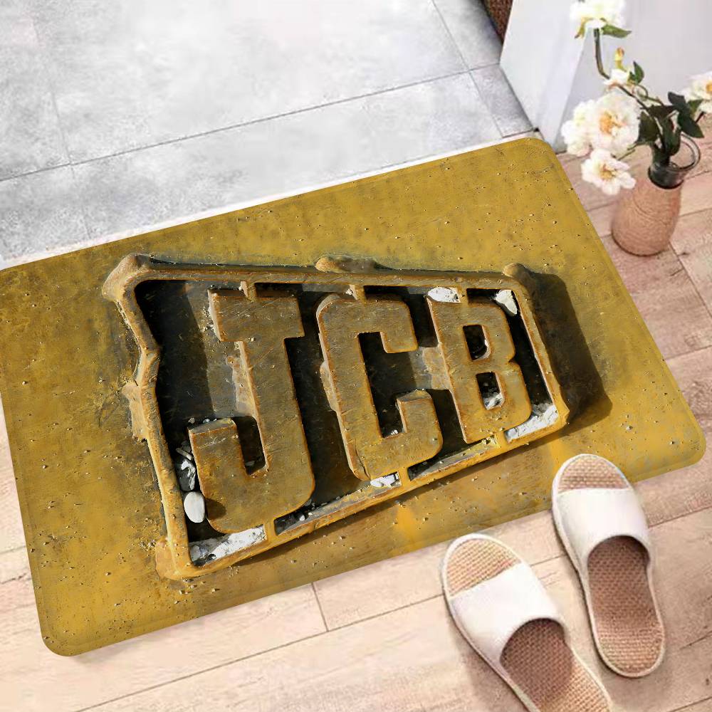Excavator J-JCB Logo Floor Mat Non-Slip Laundry Room Mat Laundry Decor Balcony Child Living Room Household Carpets