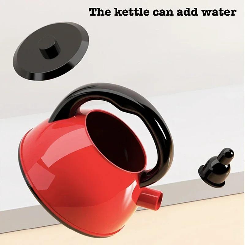 Non-Toxic Kids Toys Pretend Play Red Kitchen Toys Simulation Food Cooking Children'S Children Educational Play House Interactive Toys For Children