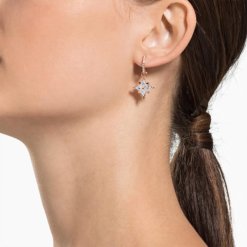 Swarovski Symbolica Earrings Womens Rose Gold