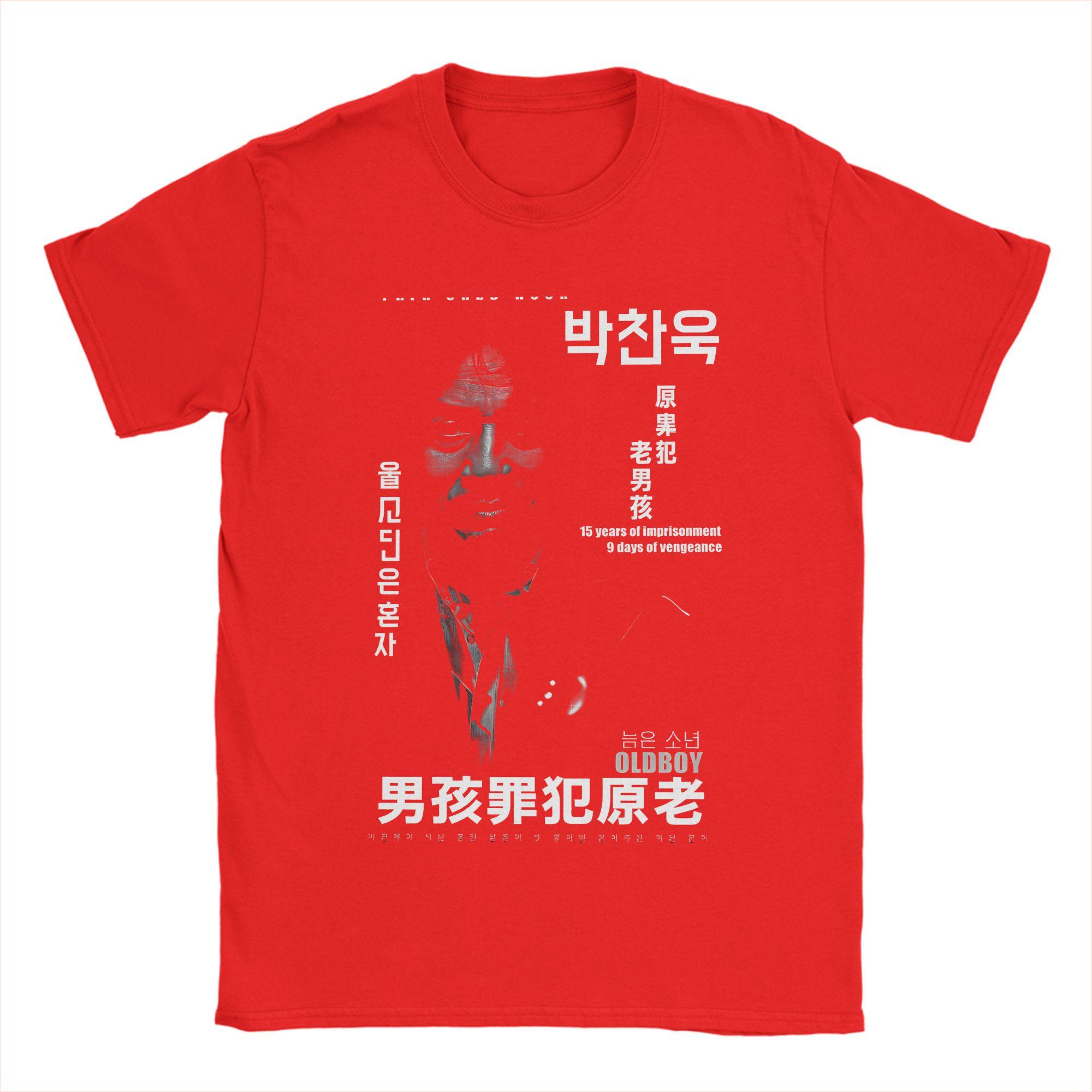 

Mens TShirts Oldboy Movie Fun Cotton Tees Short Sleeve T Shirts Crew Neck Clothing Printed S