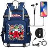 Gaming Print Backpack Large Capacity Travel Bag with USB Charging Port for Middle High School Students Boys Girls Teens