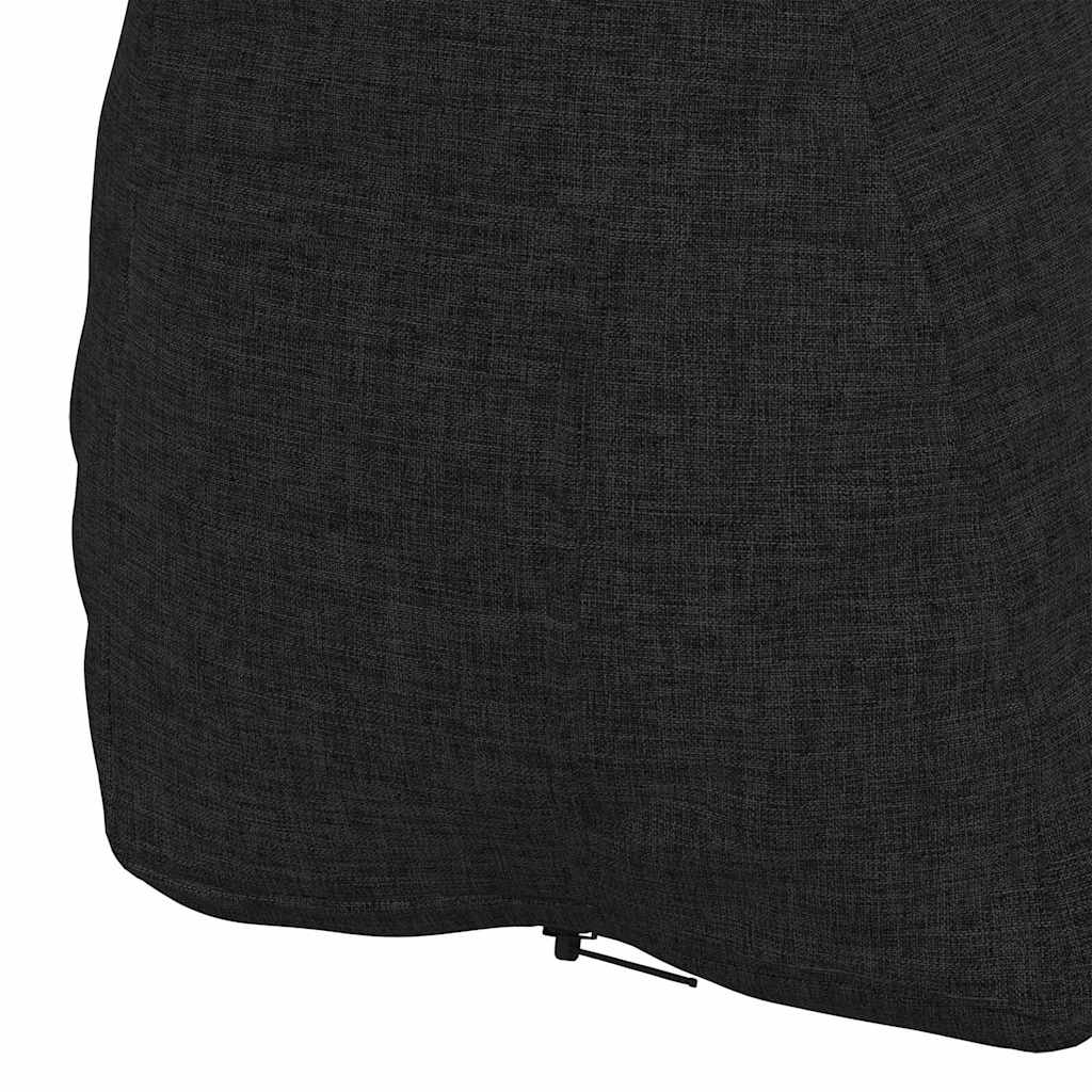 Back Cushion Black 45 X 20 X 35 Cm Fabric