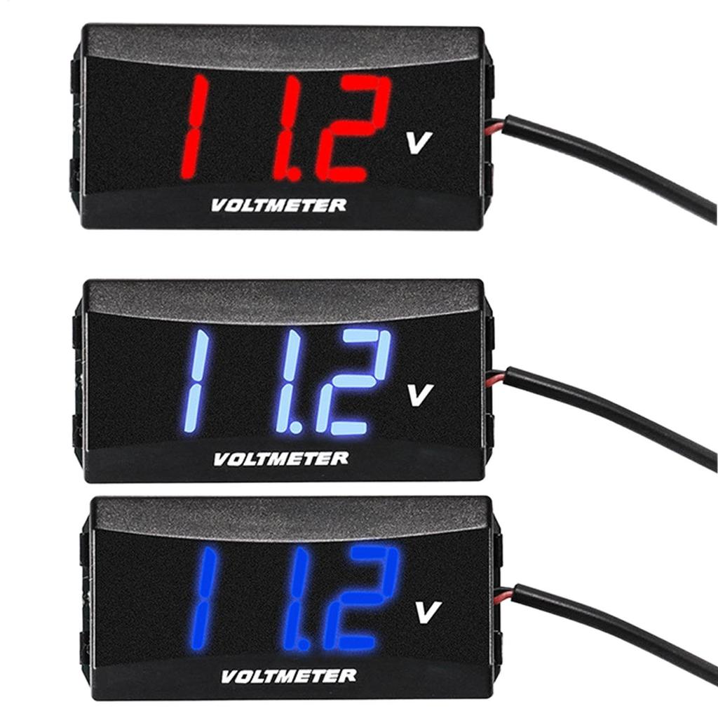 Car Voltmeter - Multipurpose Meter Car Tester | Dustproof Voltage Monitor Motorcycle Car Voltmeter Meter