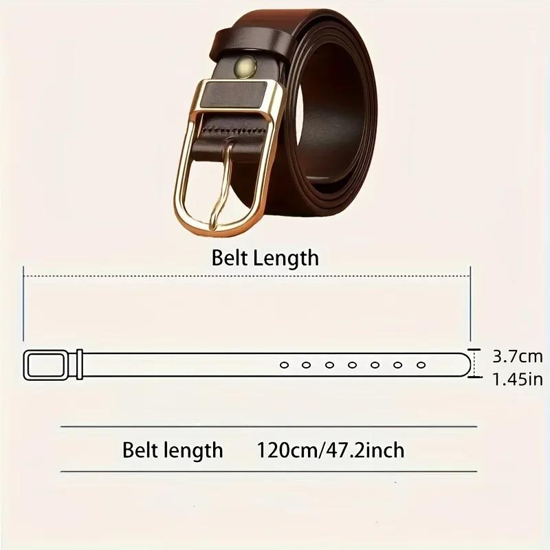 Belt For Men Business Casual Vintage Leather Belt Men Designer For Jeans Fashion Pin Buckle Strap HQ236