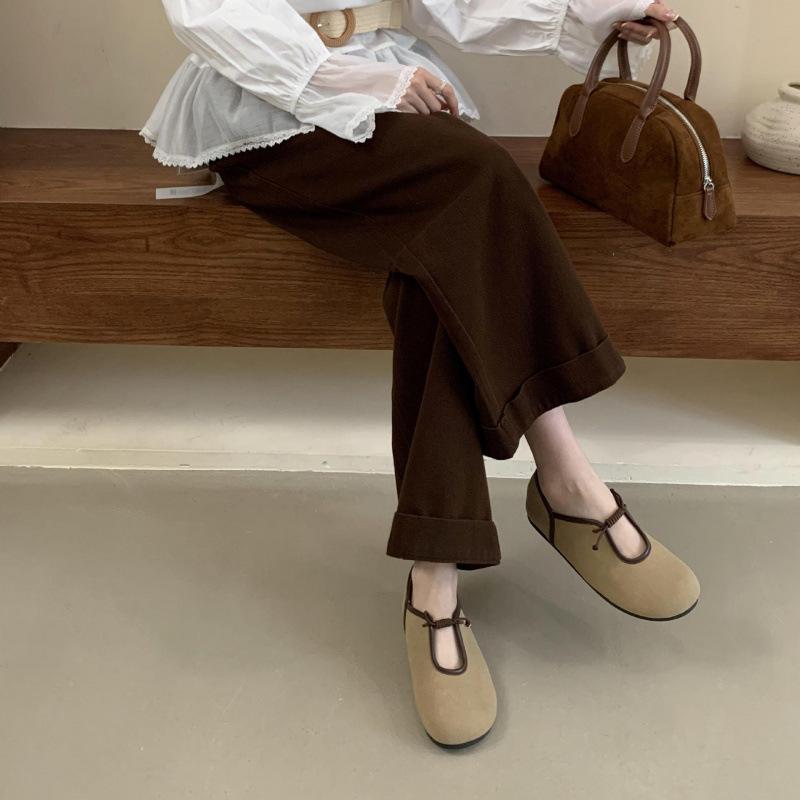 Flat Bottom Shallow Mouth Doudou Shoes Versatile Korean Version Commuter Mary Jane Single Shoes 2025 Autumn New Soft Bottom Breathable Loafers