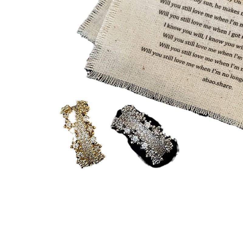 Fine Flash Cyrkon Cyrkon Otwarty Pierścień Damski Lekki Luksusowy Wysoki Sens Wykwintny Unikalny Modny Uniwersalny Pierścień Pierścień