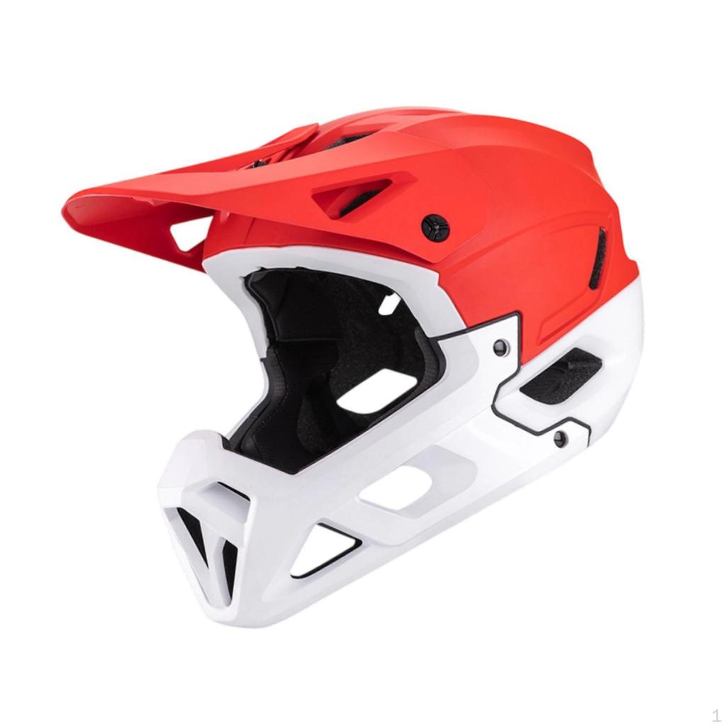 Bicycle Accessories: Full Face Helmet Designed for Mountain And Road Use