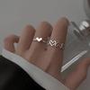 Finger Ring Hollow Out Plating Heart Jewelry Opening Adjustable Ring Valentines Day Gift